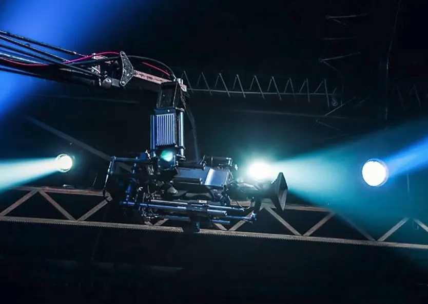 Event production stage lighting and AV